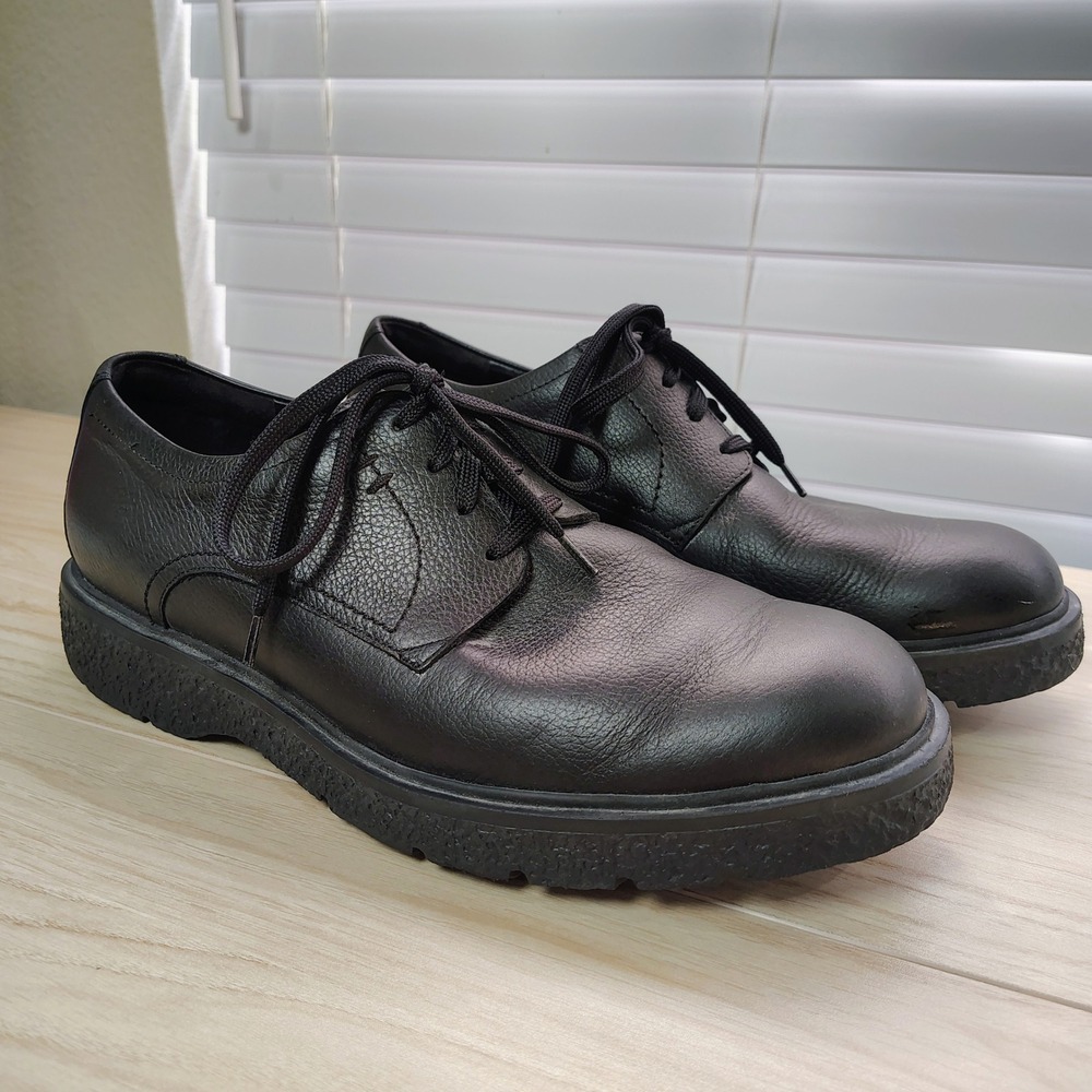 Mephisto Eddy Black Leather Air Jet Laced Dress Shoes Mens 11 Comfort Oxford